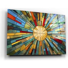 Marsilyan Soyut Vitray Desen Cam Tablo | Hediyelik, Dekoratif, Ofis, Mutfak