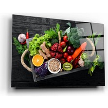 Marsilyan Sebzeler Cam Tablo | Hediyelik, Dekoratif, Ofis, Mutfak
