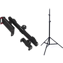 Microcase 2in1 Çift Başlıklı Ayarlanabilir 1 Telefon 1 Tablet Tutucu + 2.1 mt Tripod - AL5063