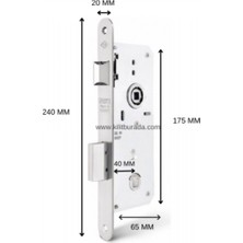 Tursan Tursan Gömme Kilit Wc Oval 20 mm Aynalı 40 mm