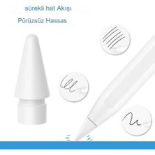 Apple Pencil 1.nesil/2.nesil/usb-C ve Pencil Pro Uyumlu Kalem Ucu Tablet Kalemi Yedek Uç (5 Tane)