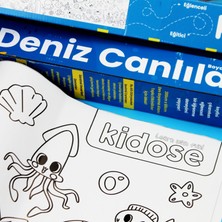 Kidose Eğitici Rulo Boyama - 200X60CM Rulo Boyama - Dev Rulo Boyama - Su Altı Dünyası Boyama Rulosu