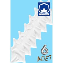 Tezzgelsin Premium Penye Atlet 6'lı Set Erkek Çocuk İçin Pamuklu Nefes Alabilir Konfor