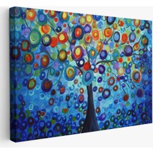 Sürreal Ağaçtaki Renkler Senfonisi TABLOSU-6626