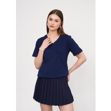 Ay Moda Collection Regular Fit V Yaka Kadın T-Shirt