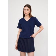 Ay Moda Collection Regular Fit V Yaka Kadın T-Shirt