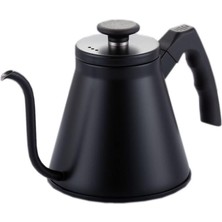 Barista Kahve Gooseneck Kettle - Çelik Kahve Demleme Dripper Kettle - Indüksiyonlu - Paslanmaz Çelik - Siyah, Slim - 1200 ml