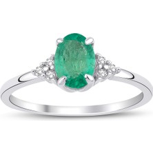 Zümrüt Oval Tektaş Yüzük