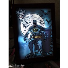 Batman, LED Işıklı Dekoratif Çerçeve.