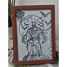 Batman, LED Işıklı Dekoratif Çerçeve.
