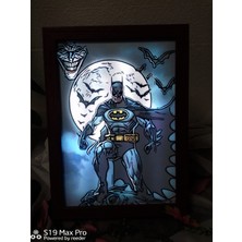 Batman, LED Işıklı Dekoratif Çerçeve.