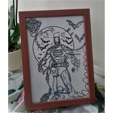 Batman, LED Işıklı Dekoratif Çerçeve.