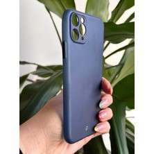 Qans Bilişim iPhone 11 Pro Lacivert Mat Şeffaf Kılıf