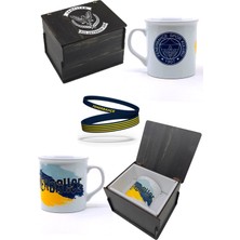 Fenerbahçe Orijinal Kupa Mug Bileklik Set Özel Ahşap Kutulu