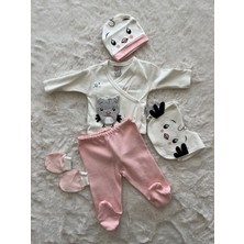 Nurcan Bebe 15149 Kız Deream 5'li Zıbın Set-Toz Pembe