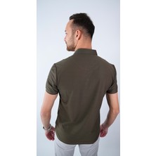 Coonless Erkek Haki Yakalı Tshirt