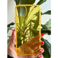 Qans Bilişim iPhone 11 Pro Max Simli Sarı Silikon Kılıf