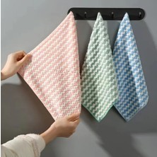 Lilom 6 Adet 30X30CM Süper Emici Mikrofiber Bez, Mercan Polar Temizlik Bezi, Puf Mikrofiber Bez