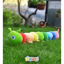 Halley Peluş Renkli Tırtıl Yastık 75CM