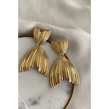 Gaila Design Çelik Altın Rengi Kılçık Model Küpe