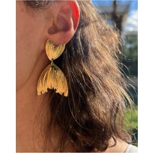 Gaila Design Çelik Altın Rengi Kılçık Model Küpe