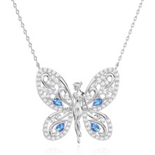 İndigo Takı Aşk Perisi Beyaz Gümüş Kolye