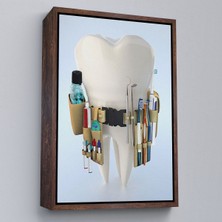 Marsilyan Çerçeveli Diş Kliniği, Ağız Bakım Ofisi Dekorasyonu, Diş Hekimi Kanvas TABLO-5300