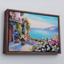 Çerçeveli Deniz Manzaralı Güzel Ev Dekoratif Kanvas Duvar TABLOSU-3439