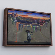 Marsilyan Çerçeveli Sürreal Renkler Senfonisi TABLOSU-6640