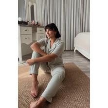 Mint Rengi Modal Pijama Takımı