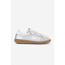 Valmenti Méliné Kadın  Deri Sneakers & Spor Ayakkabı 1117 526 Acc-R Bn Ayk Y25 Argento/Bıanco