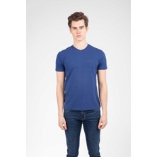 Nick Erkek Tişört Kobalt