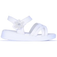 Skuaıter 7180 Cansu Beyaz Kız Çocuk Sandalet