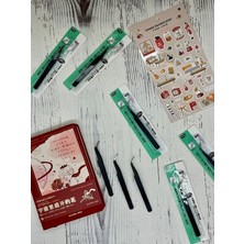 Sticker Cımbızı Eğri Uçlu Siyah/çıkartma/washi Bant/sticker/bullet Journal/defter Süsleme