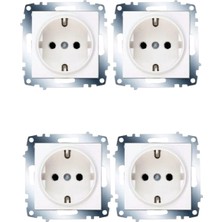 Viko Karre Topraklı Priz Çerçeve Hariç 4 Adet