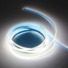 Cob LED Şerit 5metre 12V 480LED/M 6500K Soğuk Beyaz 10W 8mm IP20 Aydınlatma Işık Hortum Kendinden Yapışkanlı