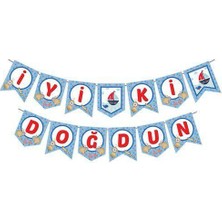 Parti Dükkanım Denizci Temalı Iyi Ki Doğdun Yazısı (190  cm )