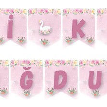 Parti Dükkanım Kuğu Temalı İyi ki Doğdun Yazısı 190  cm