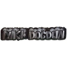 Parti Dükkanım İyi ki Doğdun Yazısı Siyah Gümüş (115*23  cm )