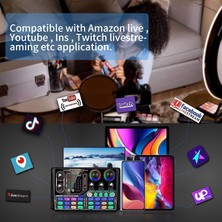 Ses Kartı Youtube Kick Podcast ve Yayıncı, Mikrofon Mikseri, Dj Mikser, Taşınabilir Podcast Prodüksiyon Stüdyosu, Canlı Yayın, Kayıt, Oyun Için Kondenser Ses Kartlı P16