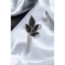 Yapıştırma Taşlı Yaprak Desen Aksesuar 2'li Paket