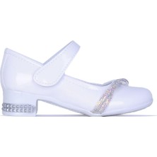 Ayakcenter 25-Herbebe Taşlı 3cm Kız Çocuk Topuklu Ayakkabı