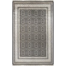 Apex Halı Vendom Palace 5402 Siyah Krem Yumuşak Dokulu Viskon ve Bambu 120 Tarak Ipek Halı