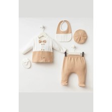 Erkek Bebek Papyonlu Çift Düğme Detaylı 5'li Hastane Çıkışı