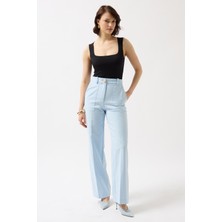 Black Fashion Kare Yaka Kalın Askılı Siyah Bodysuit