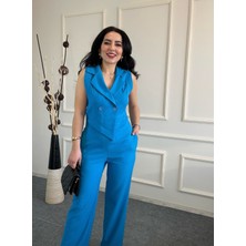 Modabest Kadın Klasik Tulum Mavi