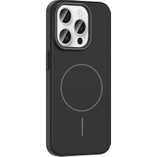 Apple iPhone 15 Pro Max Kılıf Magsafe Şarj Özellikli Zore Ruby Silikon Kapak - Gri