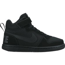 Nike Court Borought Mid (Psv) Leather Sneaker Hakiki Deri Günlük Spor Ayakkabı Siyah