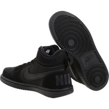 Nike Court Borought Mid (Psv) Leather Sneaker Hakiki Deri Günlük Spor Ayakkabı Siyah