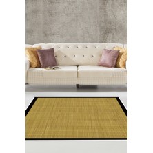 Kaymaz Dijital Mutfak & Salon Halı Luna Pamuk Dokuma E5007 Altın Sarısı